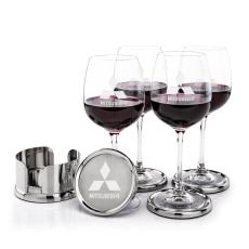 Baldoni Coasters & Danforth Wine Set - Corporate Recognition Gifts