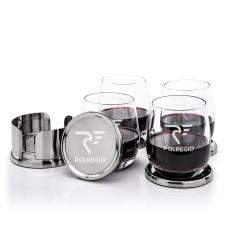 Baldoni Coasters & Crestview Stemless Wine Set - Corporate Awards