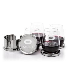 Baldoni Coasters & Germain Stemless Wine Set - Corporate Recognition Gifts