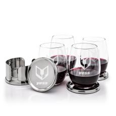 Baldoni Coasters & Stanford Stemless Wine Set - Corporate Recognition Gifts