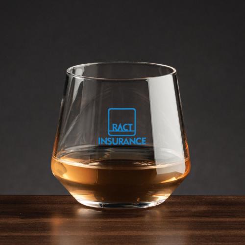 Corporate Recognition Gifts - Etched Barware - Tucson Whiskey Taster - 11oz - Imprinted