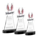 EdgeCraft Black (via Air) on Alberton Base Abstract / Misc Crystal Award