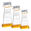 EdgeCraft Amber (via Air) on Hartford Base Abstract / Misc Crystal Award