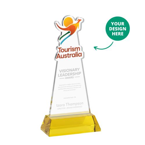 EdgeCraft Tapered Gold (via Air) on Hartford Abstract / Misc Crystal Award