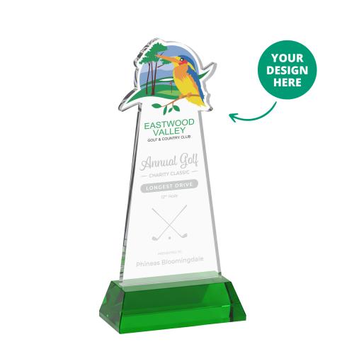 EdgeCraft Tapered Green (via Air) on Hartford Abstract / Misc Crystal Award EdgeCraft Tapered Green (via Air) on Hartford Abstract / Misc Crystal Award