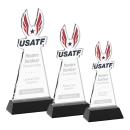 EdgeCraft Black (via Air) on Hartford Base Abstract / Misc Crystal Award