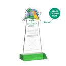 EdgeCraft Green (via Air) on Mitered Base Abstract / Misc Crystal Award
