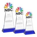 EdgeCraft Blue (via Ocean) on Hartford Base Abstract / Misc Crystal Award