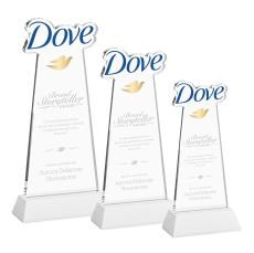 EdgeCraft White (via Ocean) on Hartford Base Abstract / Misc Crystal Award - Corporate Awards