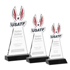 EdgeCraft Black (via Ocean) on Mitered Base Abstract / Misc Crystal Award - Corporate Awards