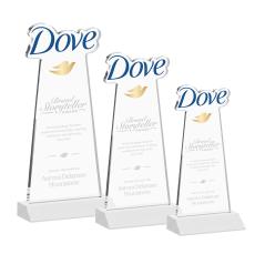 EdgeCraft White (via Ocean) on Mitered Base Abstract / Misc Crystal Award - Newest Additions