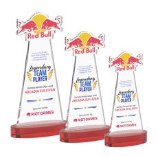 EdgeCraft Full Color Red (via Air) on Alberton Base Abstract / Misc Crystal Award - Corporate Awards