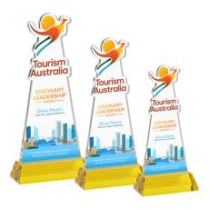 EdgeCraft Full Color Abstract / Misc on Hartford Base-Gold (via Air) Crystal Award - Corporate Awards