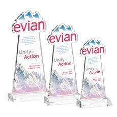 EdgeCraft Full Color Clear (via Air) on Mitered Base Abstract / Misc Crystal Award - Corporate Awards