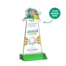 EdgeCraft Full Color Abstract / Misc on Mitered Base-Green (via Air) Crystal Award