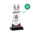 EdgeCraft Full Color Black (via Air) on Mitered Base Abstract / Misc Crystal Award