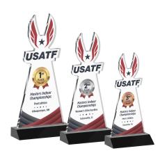 EdgeCraft Full Color Black (via Air) on Mitered Base Abstract / Misc Crystal Award - Corporate Awards