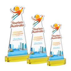 EdgeCraft Full Color Gold (via Ocean) on Alberton Base Abstract / Misc Crystal Award - Corporate Awards