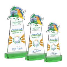 EdgeCraft Full Color on Alberton Base-Green (via Ocean) - Crystal Awards