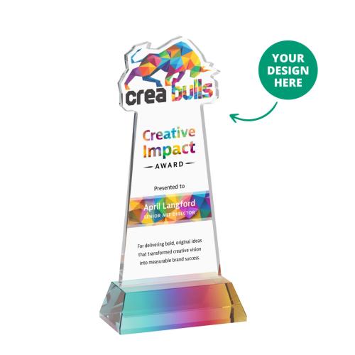 Corporate Awards - Crystal Awards - EdgeCraft Full Color on Hartford Base-Prismatic (via Ocean)