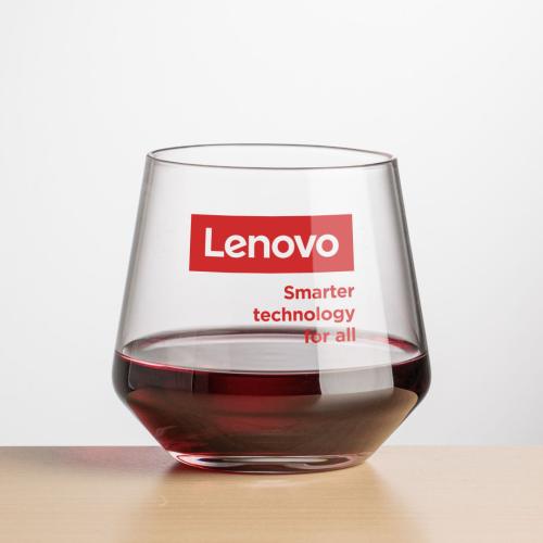 Corporate Recognition Gifts - Etched Barware - Wine Glasses - Tucson Stemless Wine - Imprinted