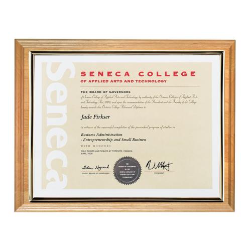 Corporate Awards - Certificate Frames - Louisville