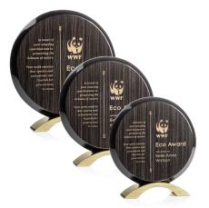Donavan Slatewood Gold Circle Wood Award - Eco Friendly Awards