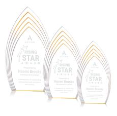 Turello Gold Arch & Crescent Acrylic Award - Employee Awards