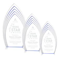 Turello Blue Arch & Crescent Acrylic Award - Acrylic Awards