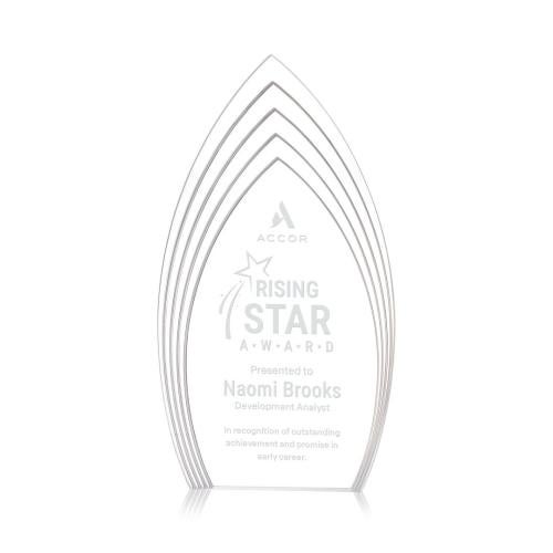 Corporate Awards - Acrylic Awards - Turello Clear Arch & Crescent Acrylic Award