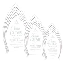 Turello Clear Arch & Crescent Acrylic Award - Employee Awards