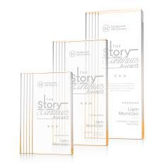 Haverton Gold Rectangle Acrylic Award - Acrylic Awards