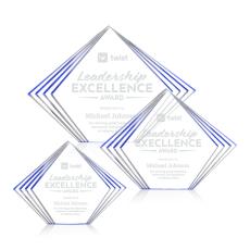 Crawford Blue Acrylic Award - Employee of the Month Awards
