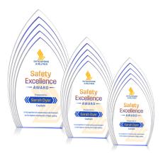 Turello Full Color Blue Arch & Crescent Acrylic Award - Newest Additions