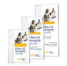 Haverton Full Color Clear Rectangle Acrylic Award - Employee of the Month Awards