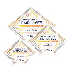 Crawford Full Color Gold Acrylic Award - Acrylic Awards