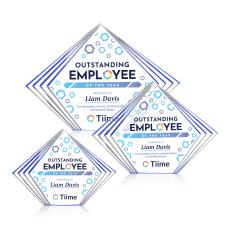 Crawford Full Color Blue Acrylic Award - Acrylic Awards