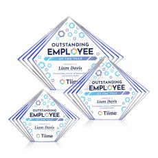 Crawford Full Color Blue Acrylic Award - Employee of the Month Awards