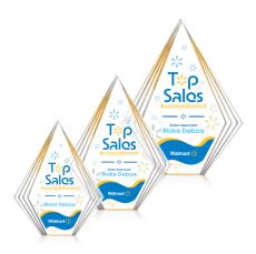 Brantley Full Color Gold Acrylic Award - Employee of the Month Awards