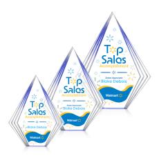 Brantley Full Color Blue Acrylic Award - Employee of the Month Awards