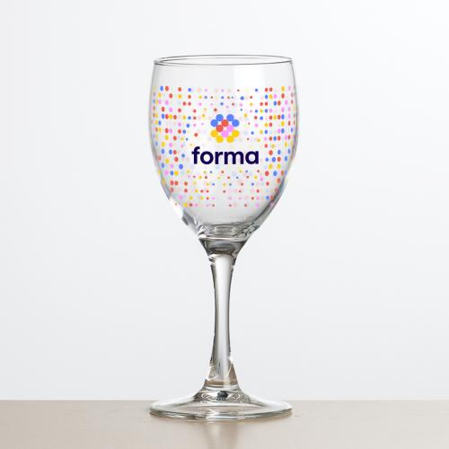Corporate Recognition Gifts - Etched Barware - Wine Glasses - Carberry Wine - Full Color