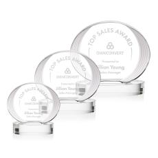 Sheraton Clear on Base Circle Crystal Award - Crystal Awards