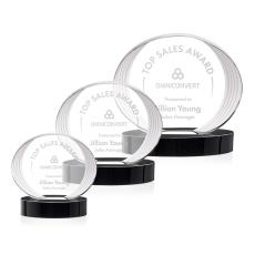 Sheraton Black on Base Circle Crystal Award - Corporate Awards
