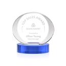 Sheraton Sky Blue on Base Circle Crystal Award