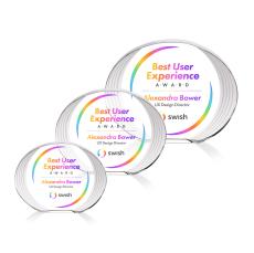 Sheraton Full Color Circle Crystal Award - Newest Additions