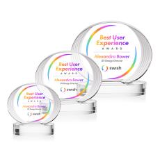 Sheraton Full Color Clear on Base Circle Crystal Award - Newest Additions