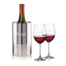 Catania Wine Cooler & Coleford Wine Set - Etched Barware