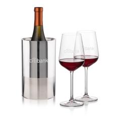 Catania Wine Cooler & Elderwood Wine Set - Etched Barware