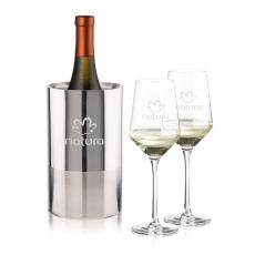 Catania Wine Cooler & Tucson Wine Set - Etched Barware