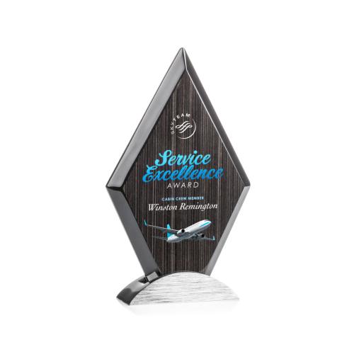 Corporate Awards - Full Color Awards - Atridge Slatewood Full Color Silver Wood Award
